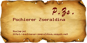 Pschierer Zseraldina névjegykártya